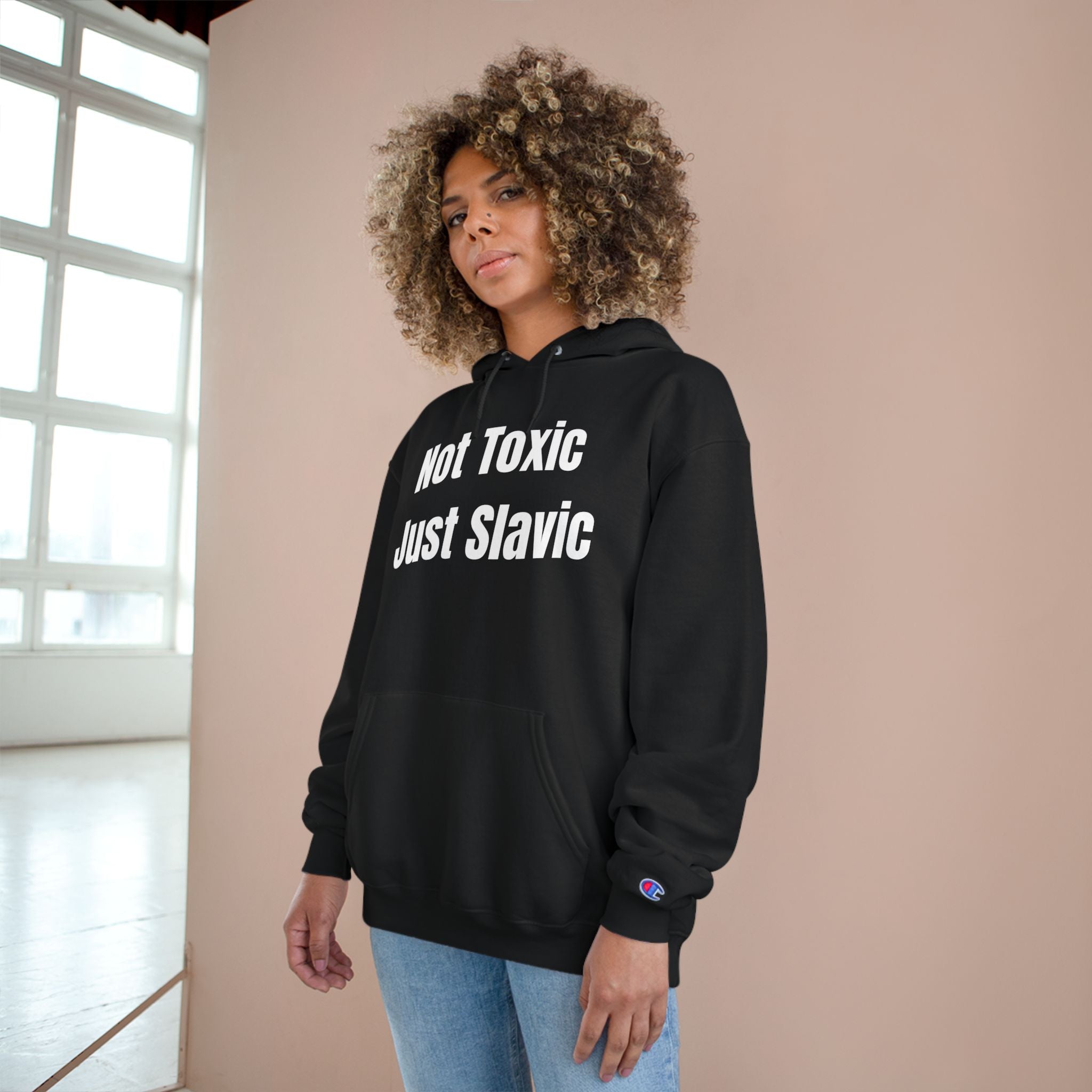 Slavic Pride Hoodie - Not Toxic Just Slavic, Funny Sweatshirt, Cool Gift for Slavic Friends, Casual Wear, Cultural Apparel