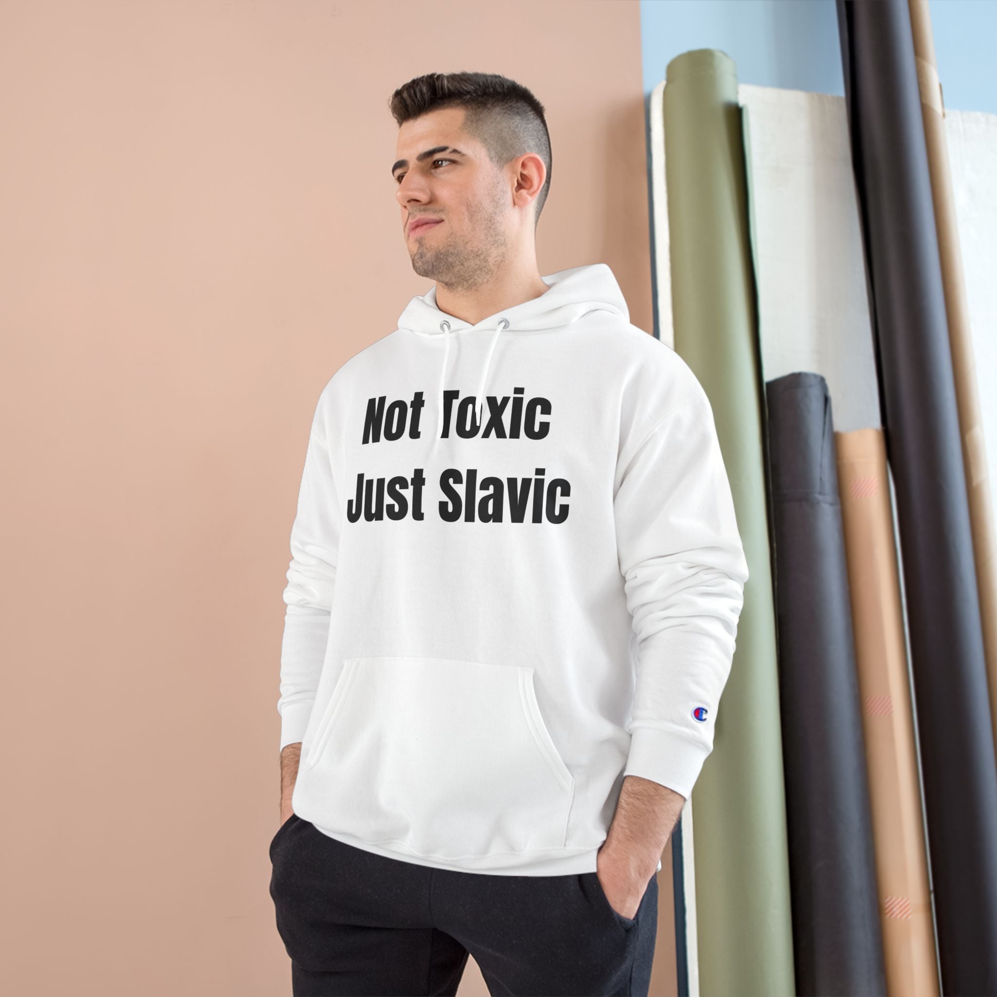 "Not Toxic Just Slavic" Hoodie – Front Design