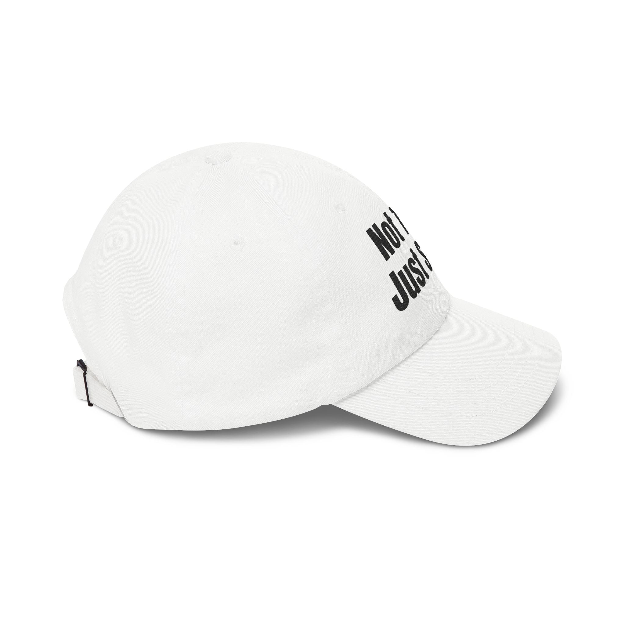 "Not Toxic Just Slavic" Embroidered Baseball Hat — White