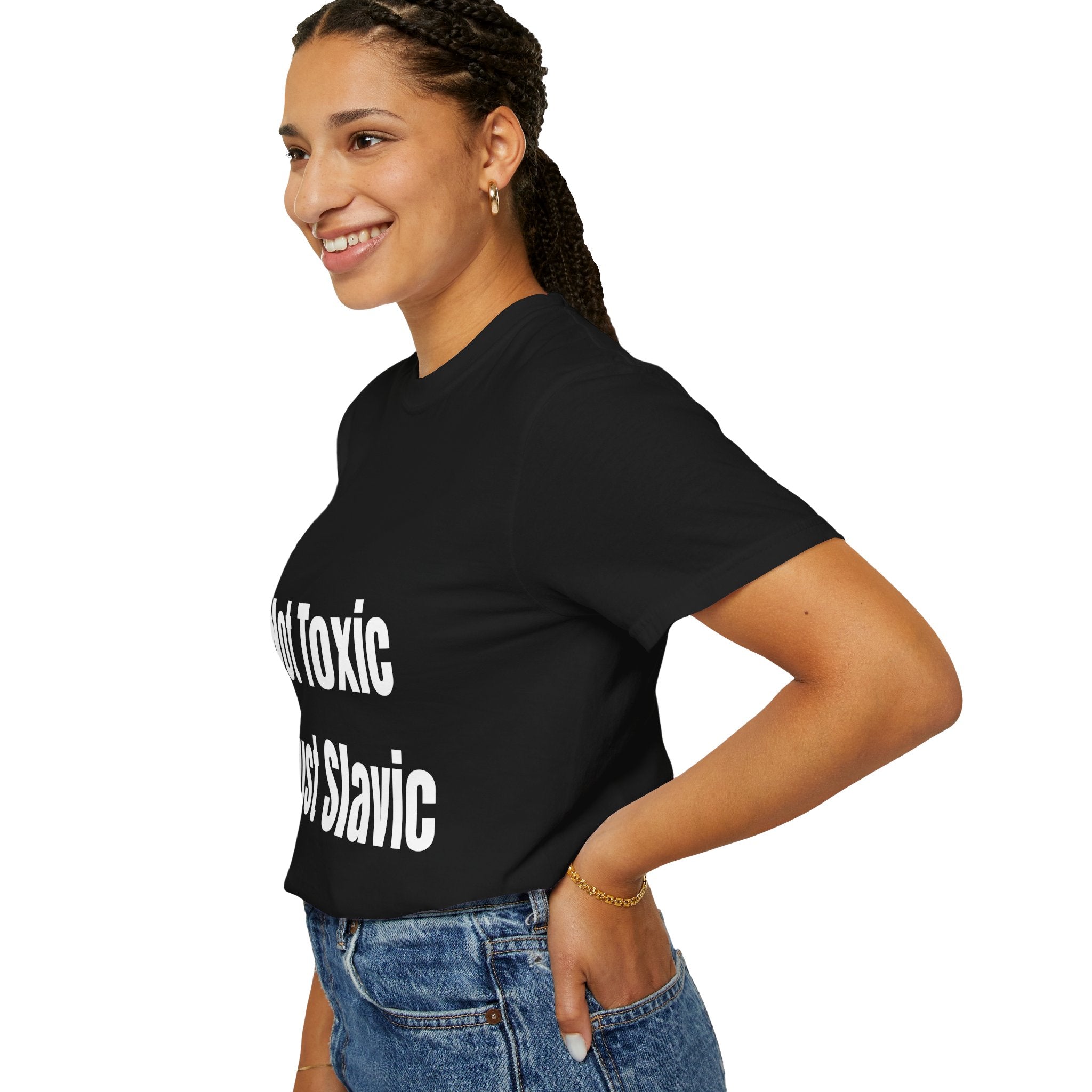 "Not Toxic Just Slavic" Unisex T-shirt – Black