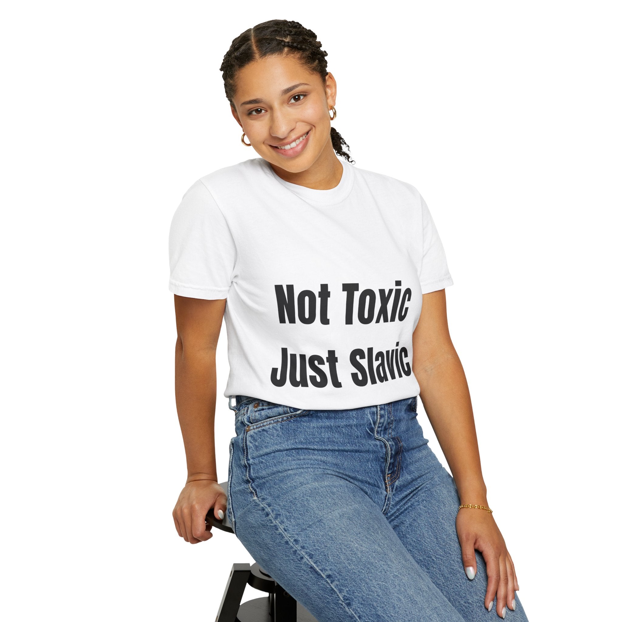 "Not Toxic Just Slavic" Unisex T-shirt – White