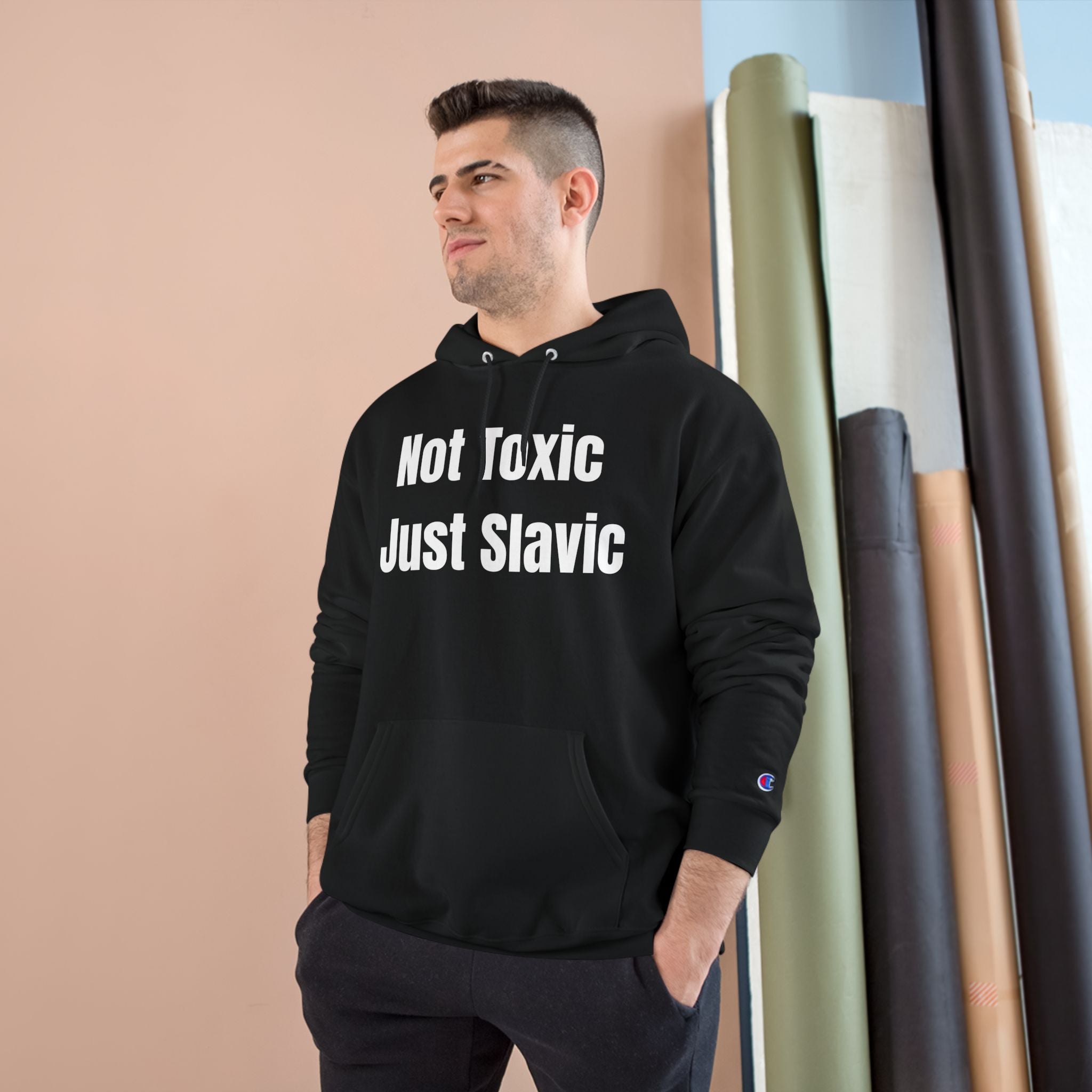 Slavic Pride Hoodie - Not Toxic Just Slavic, Funny Sweatshirt, Cool Gift for Slavic Friends, Casual Wear, Cultural Apparel